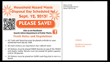 Milton DPW Yard Waste Collection Schedule