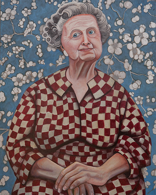 Lucinda catches a smile (painting by Daphne Confar)