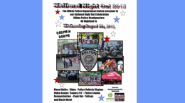 Milton Police Department's National Night Out to Take Place August 5th