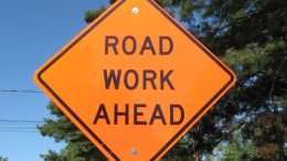 Road work sign