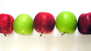 Row of apples