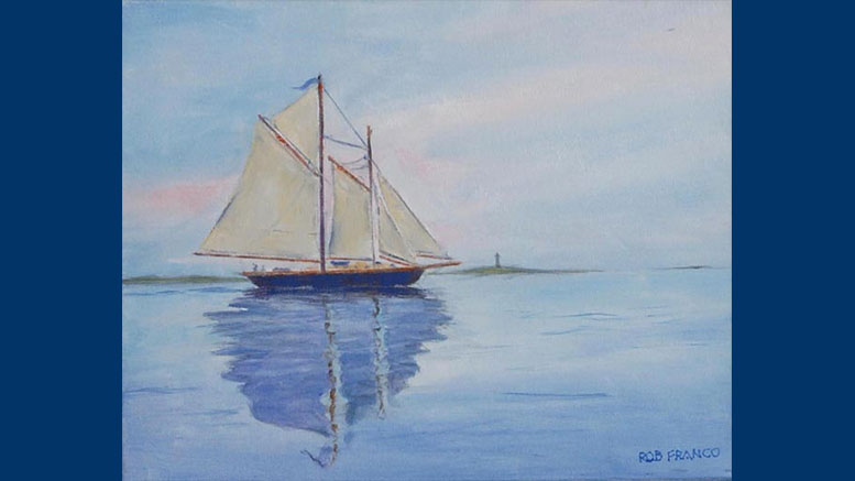 Rob Franco: Heading Out to Buzzard’s Bay painting