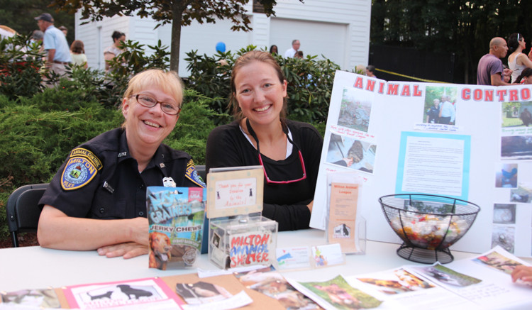 Animal Shelter pros at National Night out with the Milton Police, 2015