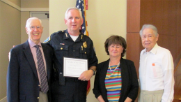 John Arthur, Chief Wells, Exec. Dir. Deborah Felton and Eddie Gee