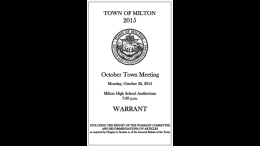 Town Meeting, October 2016