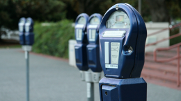 Parking meters in Milton, MA.