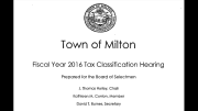 2016 Tax Classification Hearing