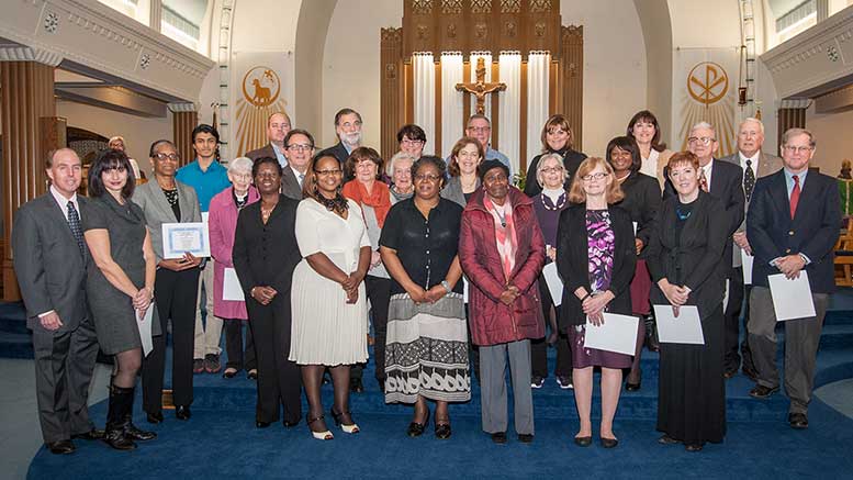 Honorees at the Thanks For Giving service