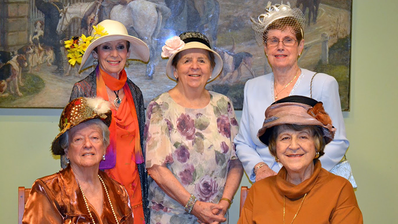 Lady Violet (Myrtle Flight) visits with her friends from Fuller Village at Milton's Downton Abbey Tea