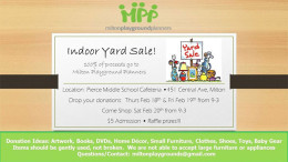 Milton Playground Planners indoor yard sale