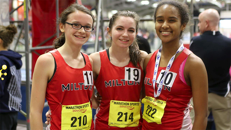 Milton High School Girls Indoor Track and Field win MIAA Division IV States