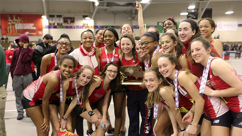 Milton High School Girls Indoor Track and Field win MIAA Division IV States
