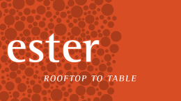 Ester: rooftop to table in Lower Mills, MA