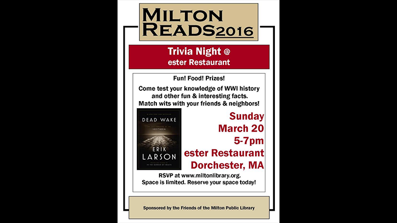 Milton Reads Annual Trivia Nigh