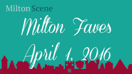 Best of Milton April 2016