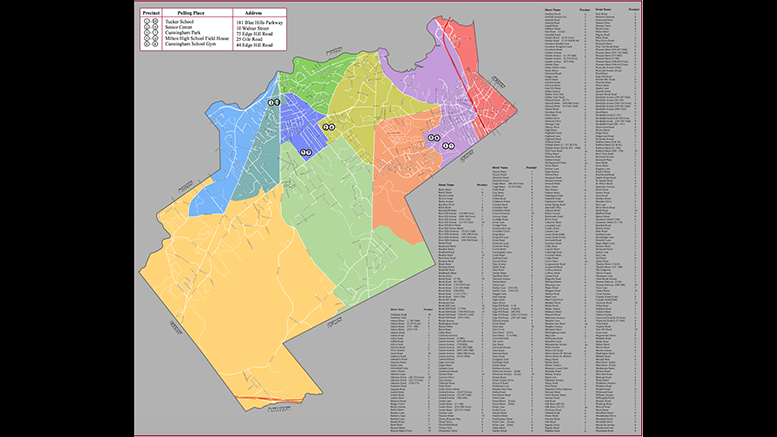 Milton, MA precinct map