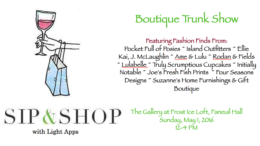 Milton Neighbors invited to Sip and Shop Boutique Trunk Show at FROST Ice Loft May 1