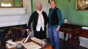Dr. Joseph Warren (Michael LePage) at the Suffolk Reserves House