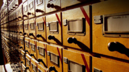 Library card catalog