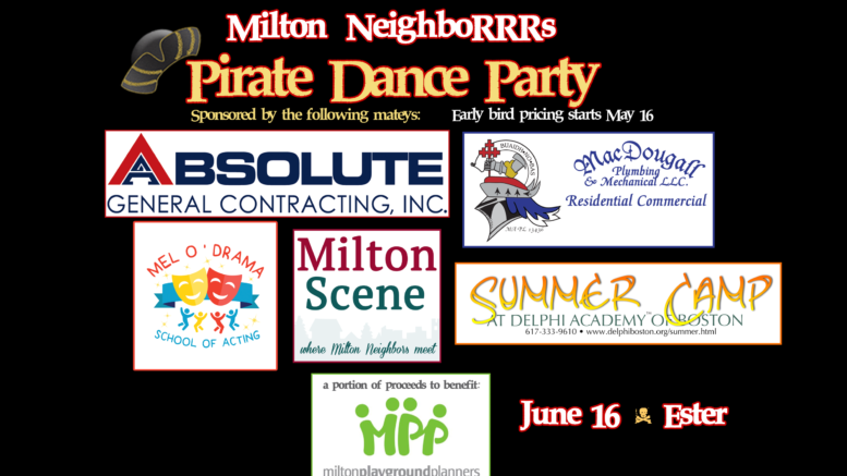 TICKETS ON SALE NOW! Milton NeighboRRRS Pirate Dance Party to take place June 16