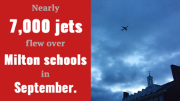 Nearly 7,000 jets flew over Cunningham and Collicot Schools in Milton, in September alone.