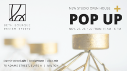 3 days only! Holiday Pop Up Shop to take place at Beth Bourque Design Studio