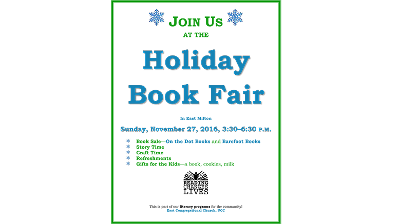 Third annual East Church holiday book fair, story and craft time to take place Nov. 27