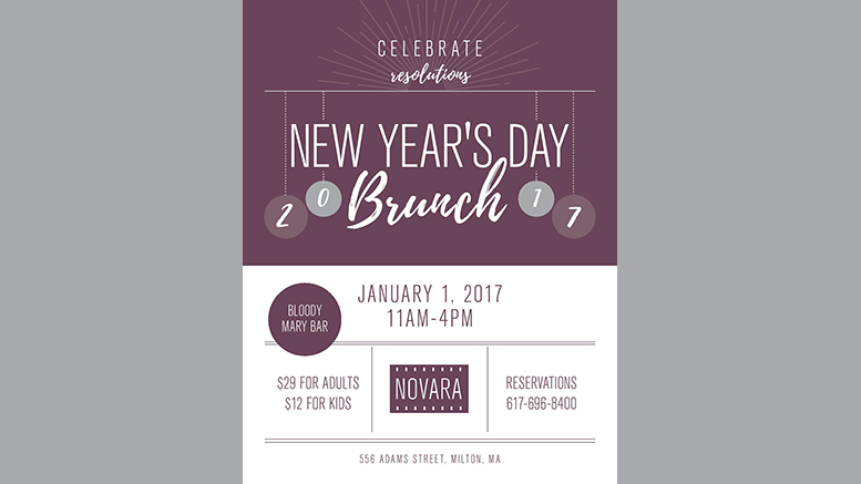 Celebrate resolutions at Novara's New Year's Day brunch