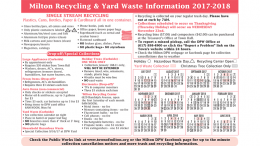 Milton's 2017/2018 new yard waste calendar/schedule