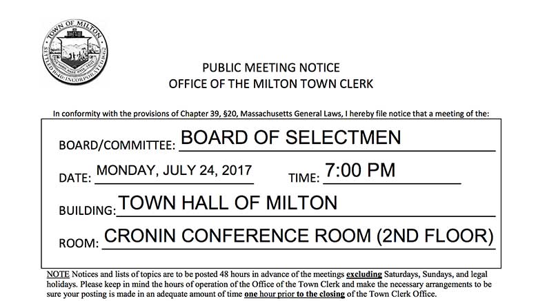 BOS Meeting July 24, 2017