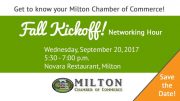 Milton Chamber of Commerce Fall Kickoff to take place September 20