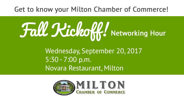 Milton Chamber of Commerce Fall Kickoff to take place September 20