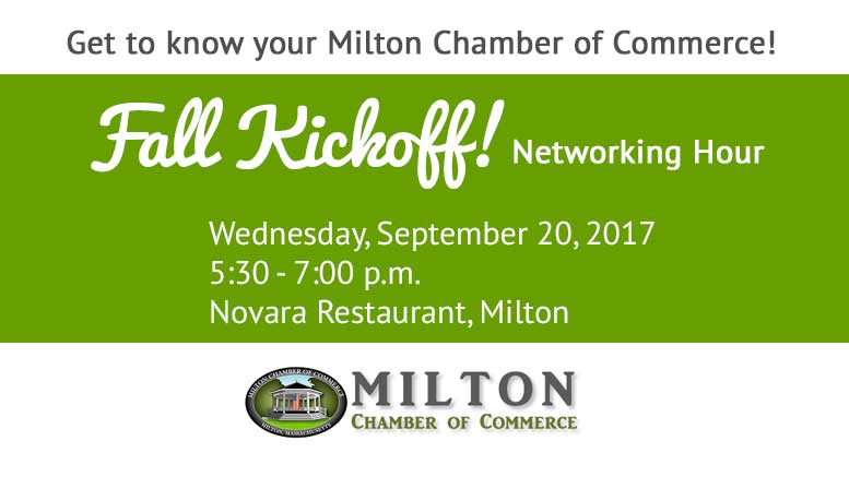 Milton Chamber of Commerce Fall Kickoff to take place September 20