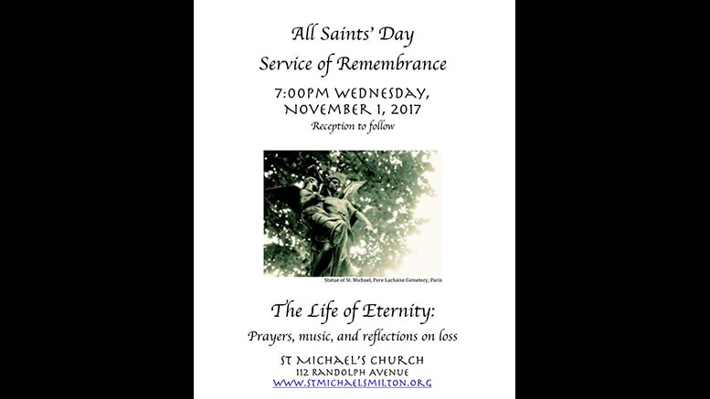 St. Michael’s to hold annual All Saints’ Day Service of
