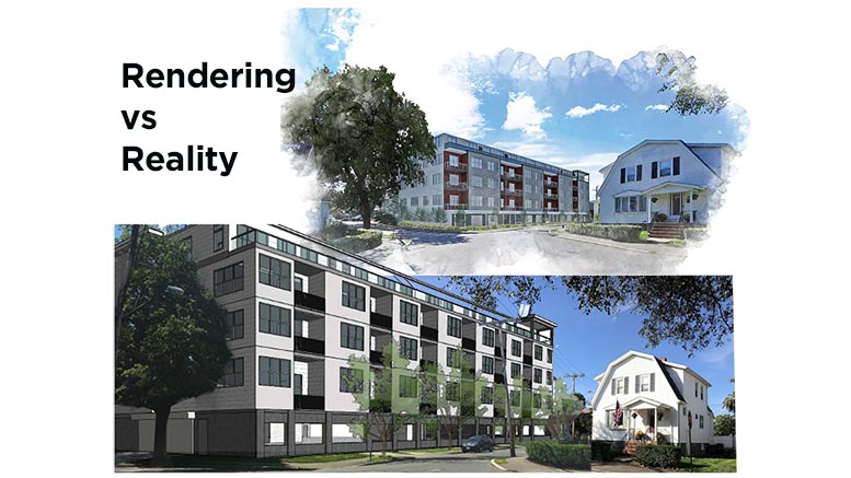 Rendering vs. Reality: East Milton 40B project