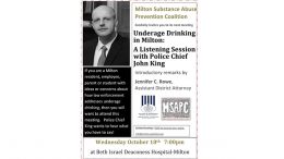 Underage Drinking in Milton: A Listening Session with Police Chief John King