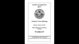 October town meeting