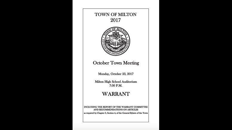 October town meeting