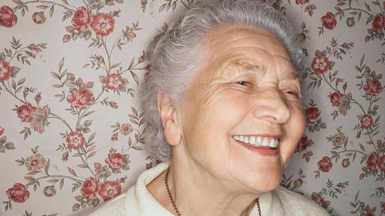 smiling elderly woman