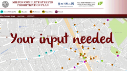 Milton Complete Streets Prioritization Plan