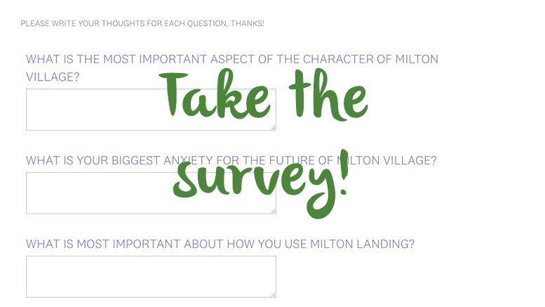 Online survey: Milton Village Zoning & Waterfront Study