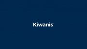 A blue background with the word kiwanis on it.