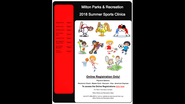 Milton Parks & Recreation offers summer sports clinics for 2018