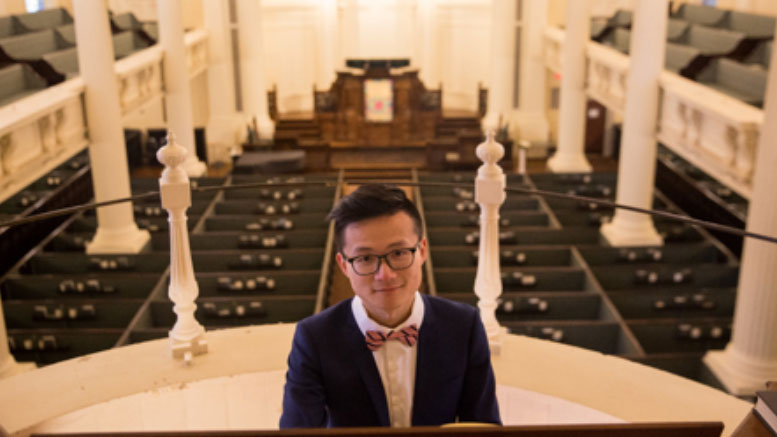 Award-winning musician Xuan He to serve as St. Michael’s interim Supply Organist through summer 2018. Photo: Bo Zhu