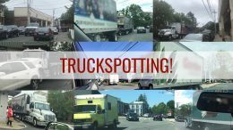 truckspotting, trucks and parking and traffic in East Milton square