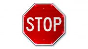 flashing stop sign