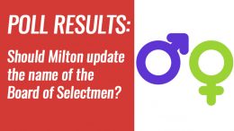 Poll Results: Should Milton update the name of the Board of Selectmen to be more gender-inclusive?