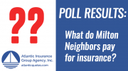 POLL: What do Milton Neighbors pay for insurance? Sponsored by Atlantic Insurance Co.