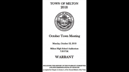 Milton town meeting warrant