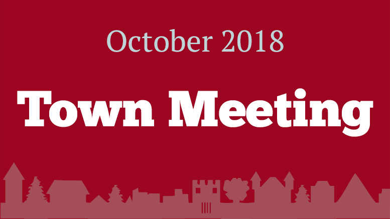 Milton Town Meeting October 2018